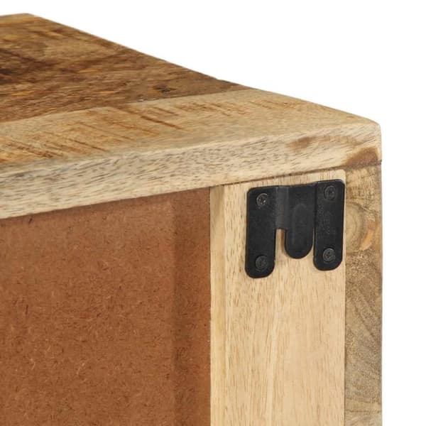 væghængt tv-skab 60x30x19 cm massivt ru mangotræ