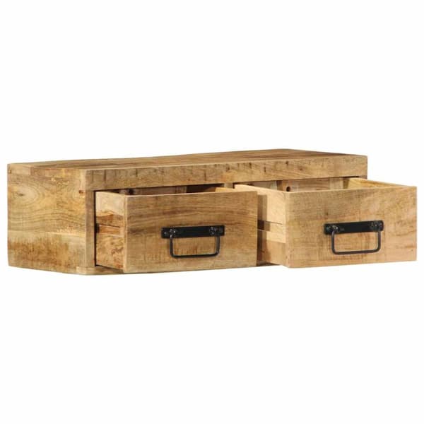 væghængt tv-skab 60x30x19 cm massivt ru mangotræ