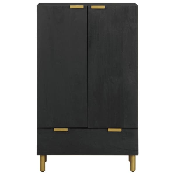 højskab 60x33x100 cm konstrueret træ sort
