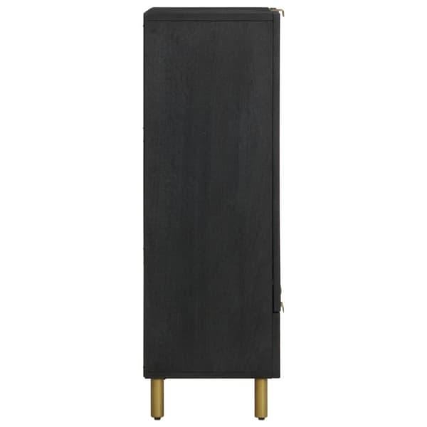 højskab 60x33x100 cm konstrueret træ sort