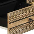 Miniatyrbild 7 av 10: Tv-bänk svart 105x33,5x46 cm massivt grovt mangoträ