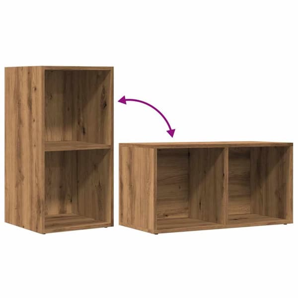 LP opbevaringskasse 69,5x34x36 cm konstrueret træ kunsteg