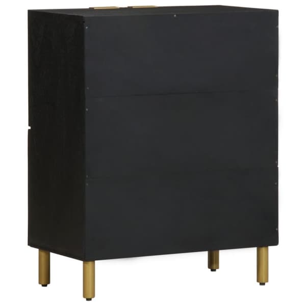skab 60x33x75 cm konstrueret træ sort
