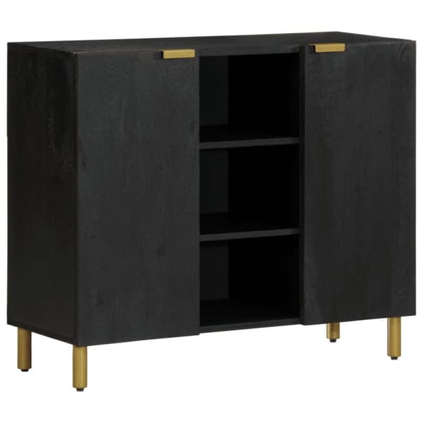 skænk 90x33x75 cm konstrueret træ sort