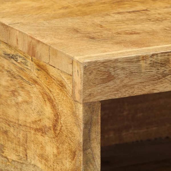 væghængt tv-skab 60x30x19 cm massivt ru mangotræ