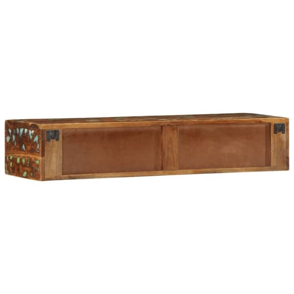 væghængt tv-skab 100x30x19 cm massivt genbrugstræ
