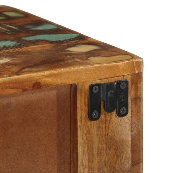 væghængt tv-skab 100x30x19 cm massivt genbrugstræ