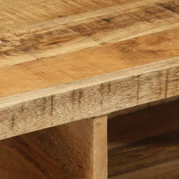 Väggmonterad TV-bänk 80x30x19 cm massivt grovt mangoträ