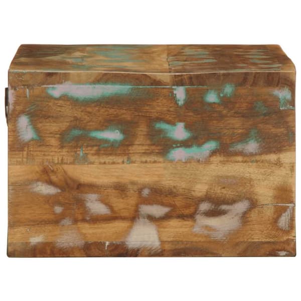Väggmonterad TV-bänk 60x30x19 cm massivt återvunnet trä