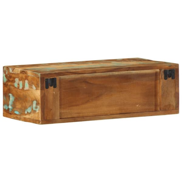 Väggmonterad TV-bänk 60x30x19 cm massivt återvunnet trä