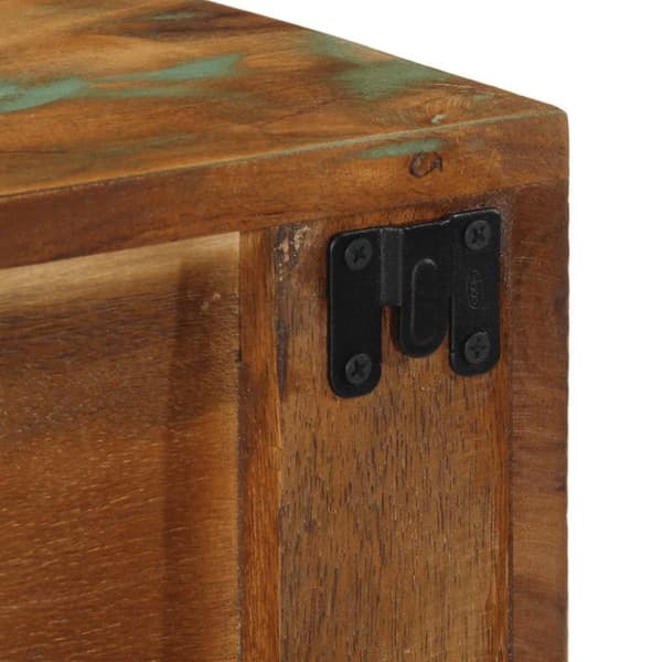 Väggmonterad TV-bänk 60x30x19 cm massivt återvunnet trä