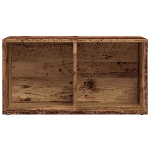 Förvaringslåda åldrat trä 69,5x34x36 cm konstruerat trä