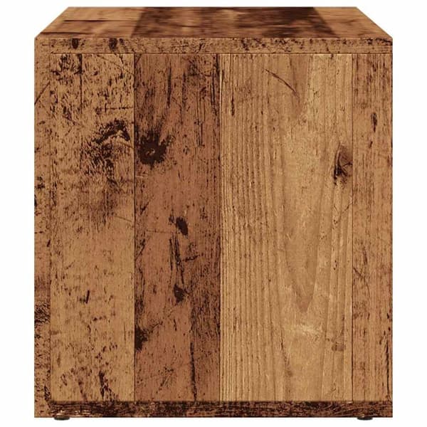 Förvaringslåda åldrat trä 69,5x34x36 cm konstruerat trä