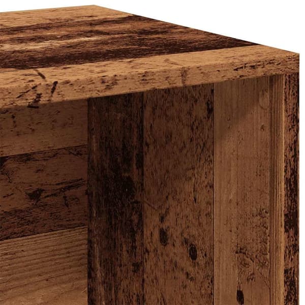 Förvaringslåda åldrat trä 69,5x34x36 cm konstruerat trä
