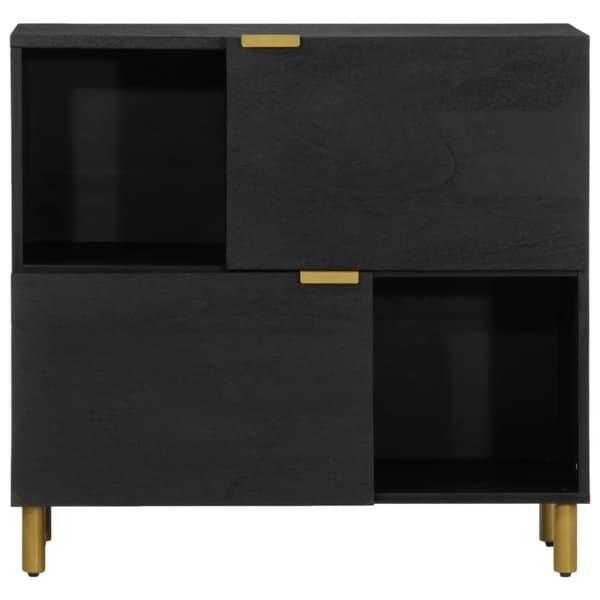 Kaappi Musta 80x33x75 cm Puu Materiaali