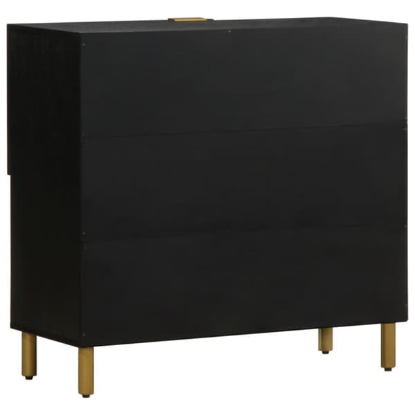 Kaappi Musta 80x33x75 cm Puu Materiaali