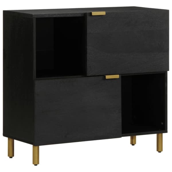 Kaappi Musta 80x33x75 cm Puu Materiaali