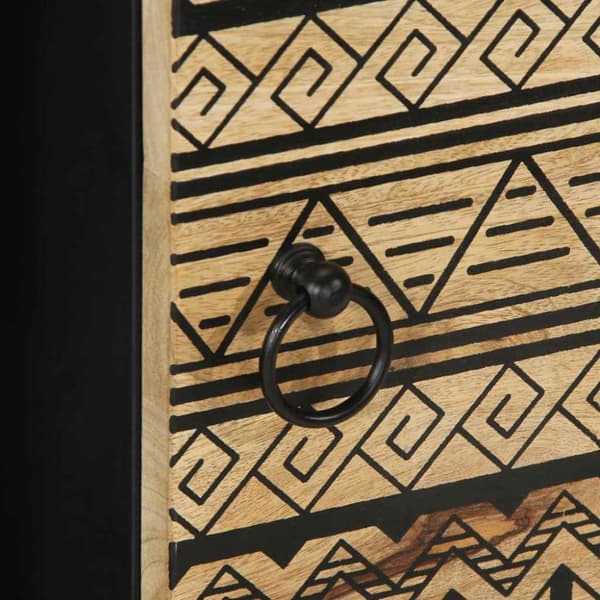 Kaappi, 80x33,5x75 cm, massiivi raaka mangopuuta