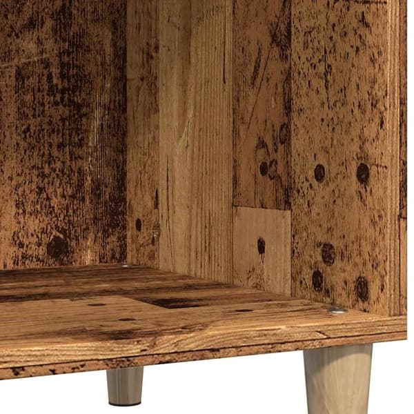 vidaXL Stereobänk åldrat trä 84,5x38x89 cm konstruerat trä