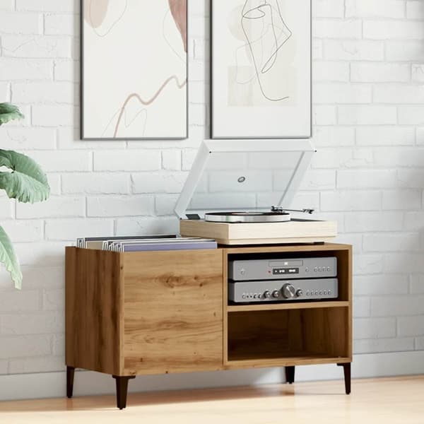 vidaXL vinylskab 84,5x38x48 cm konstrueret træ kunsteg