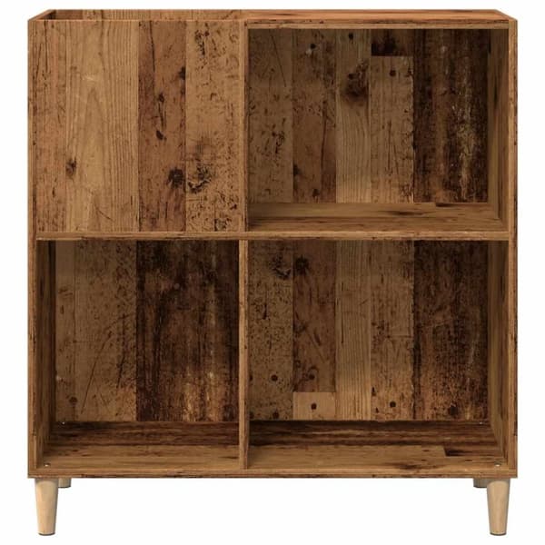 vidaXL vinylskab 84,5x38x89 cm konstrueret træ antikt trælook