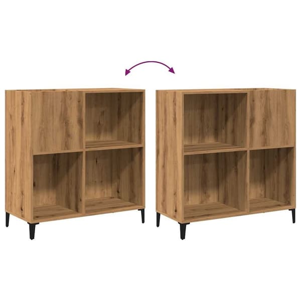 vidaXL vinylskab 84,5x38x89 cm konstrueret træ kunsteg