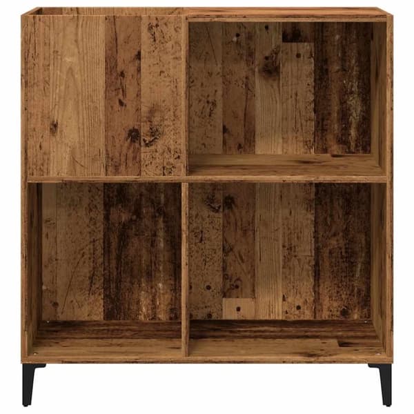 vidaXL LP-levyjen säilytyskaappi vanhaa puuta 84,5x38x89 cm