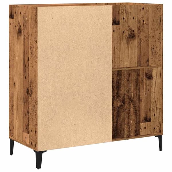 vidaXL LP-levyjen säilytyskaappi vanhaa puuta 84,5x38x89 cm