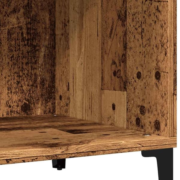 vidaXL LP-levyjen säilytyskaappi vanhaa puuta 84,5x38x89 cm