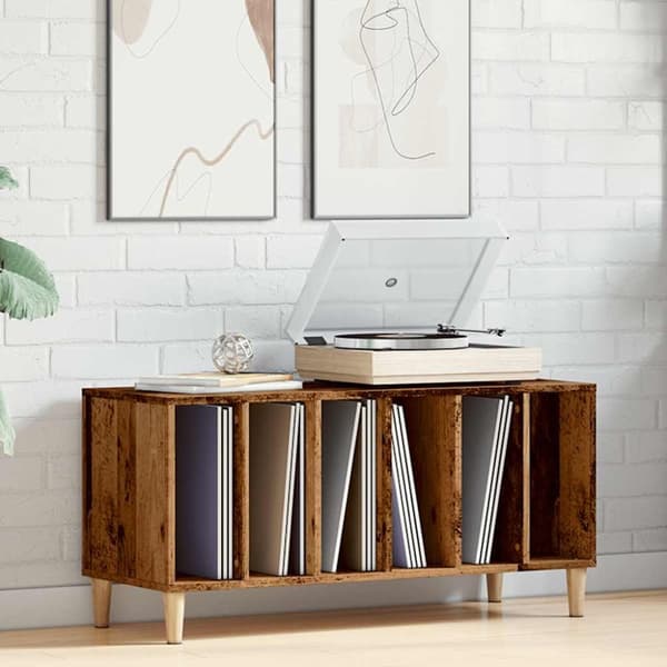 vidaXL vinylskab 100x38x48 cm konstrueret træ antikt trælook