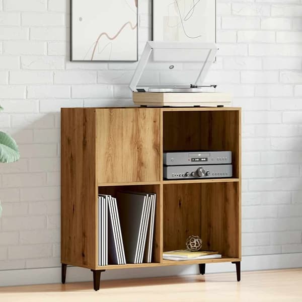 vidaXL Stereobänk artisan ek 84,5x38x89 cm konstruerat trä