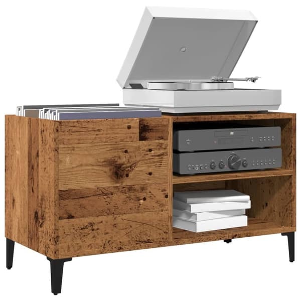 vidaXL vinylskab 84,5x38x48 cm konstrueret træ antikt trælook