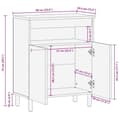 Pikkukuva 11 / 11: vidaXL Senkki 60x33,5x75 cm täysi karkea mangopuu