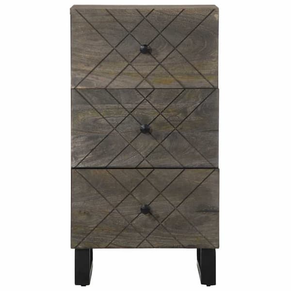 vidaXL Skjenk svart 40x33x75 cm heltre mango