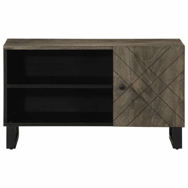 vidaXL TV-benk svart 80x33x46 cm heltre mango