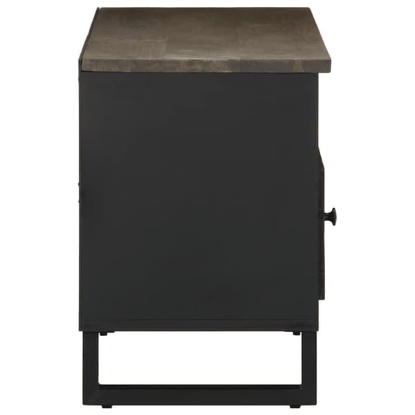 vidaXL TV-benk svart 100x33x46 cm heltre mango