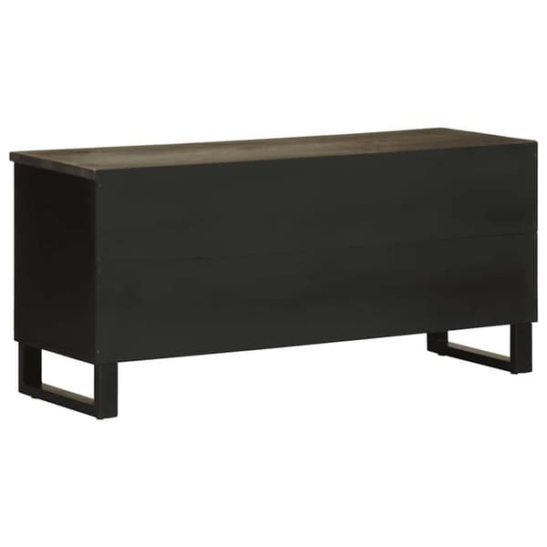 vidaXL TV-benk svart 100x33x46 cm heltre mango