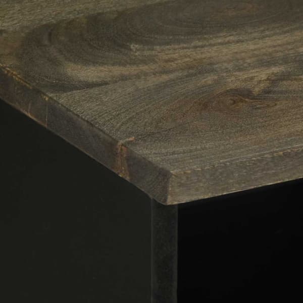 vidaXL TV-benk svart 100x33x46 cm heltre mango
