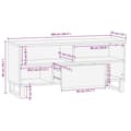 Miniatyrbilde 11 av 11: vidaXL TV-benk svart 100x33x46 cm heltre mango