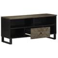 Miniatyrbilde 2 av 11: vidaXL TV-benk svart 100x33x46 cm heltre mango