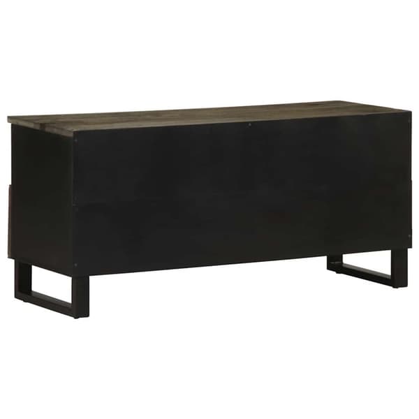 vidaXL tv-bord 100x33x46 cm massivt mangotræ sort
