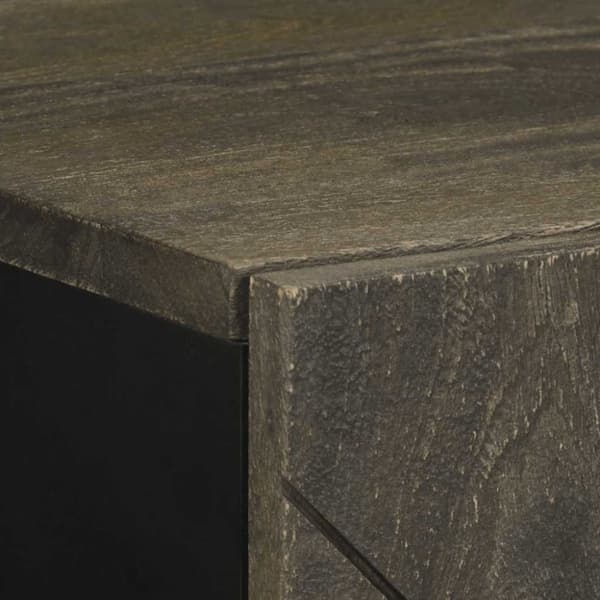 vidaXL skænk 40x33x75 cm massivt mangotræ sort