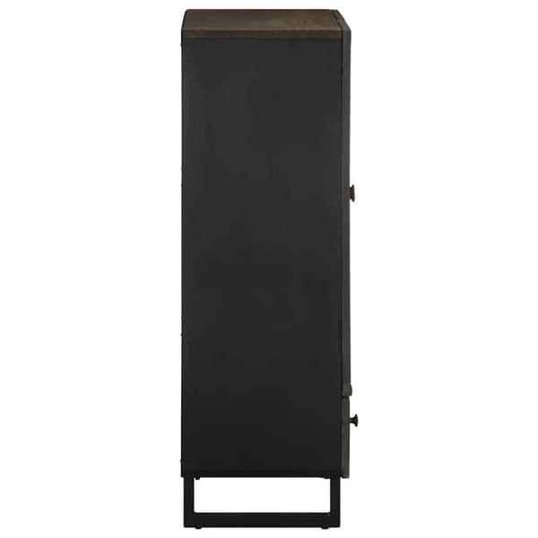 vidaXL skab 60x33x100 cm massivt mangotræ sort