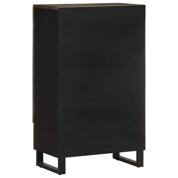 vidaXL skab 60x33x100 cm massivt mangotræ sort