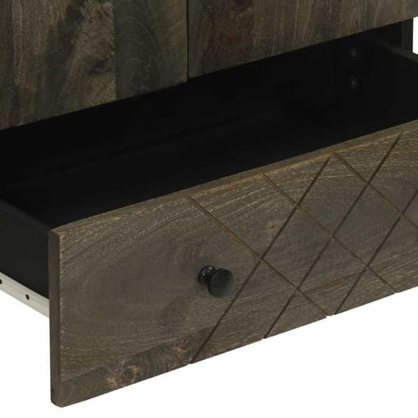 vidaXL skab 60x33x100 cm massivt mangotræ sort
