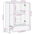 Miniatyrbillede 11 af 11: vidaXL skab 60x33x100 cm massivt mangotræ sort