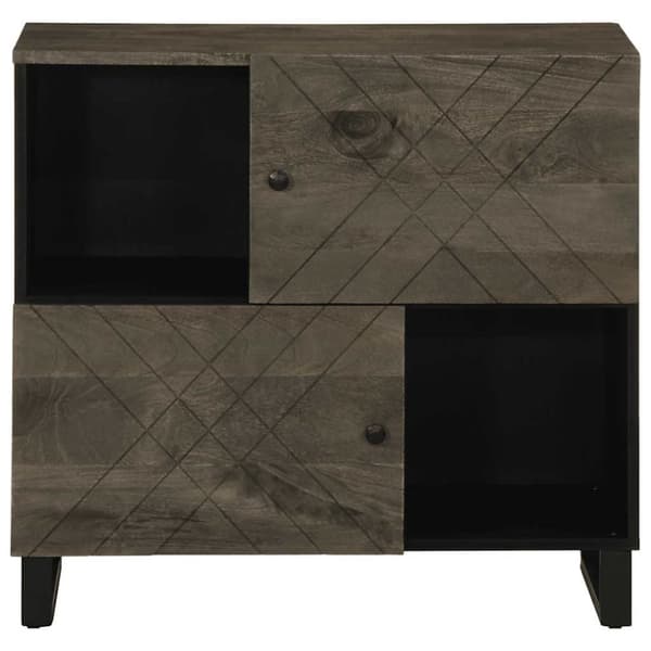 vidaXL Skjenk svart 80x33x75 cm heltre mango