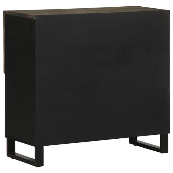 vidaXL Skjenk svart 80x33x75 cm heltre mango