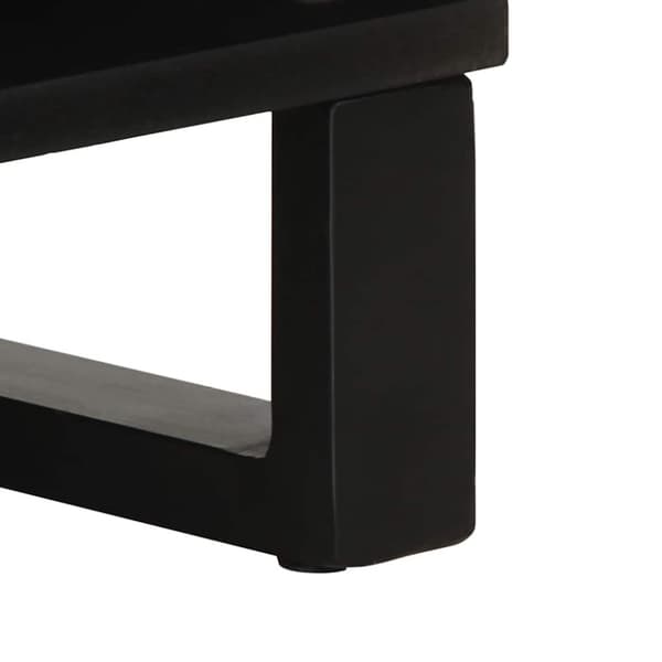 vidaXL Skjenk svart 80x33x75 cm heltre mango