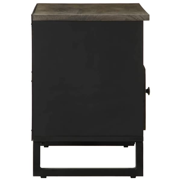 vidaXL TV-benk svart 80x33x46 cm heltre mango